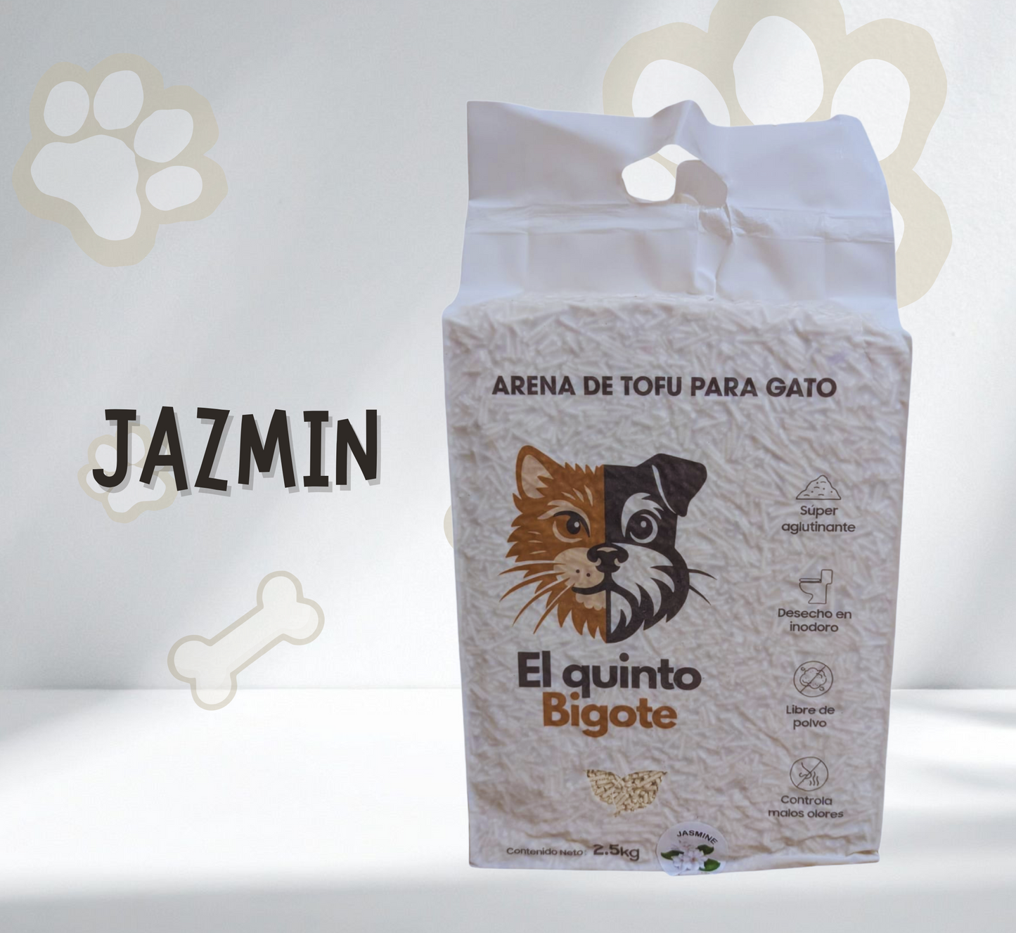 Arena de tofu para gato