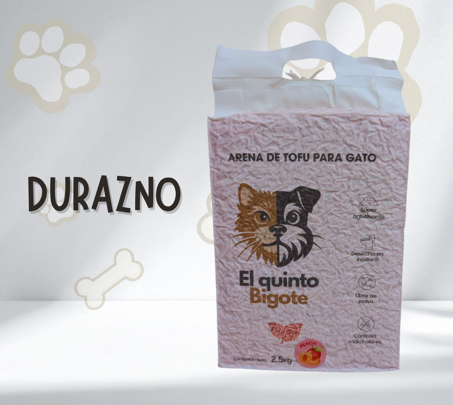 Arena de tofu para gato