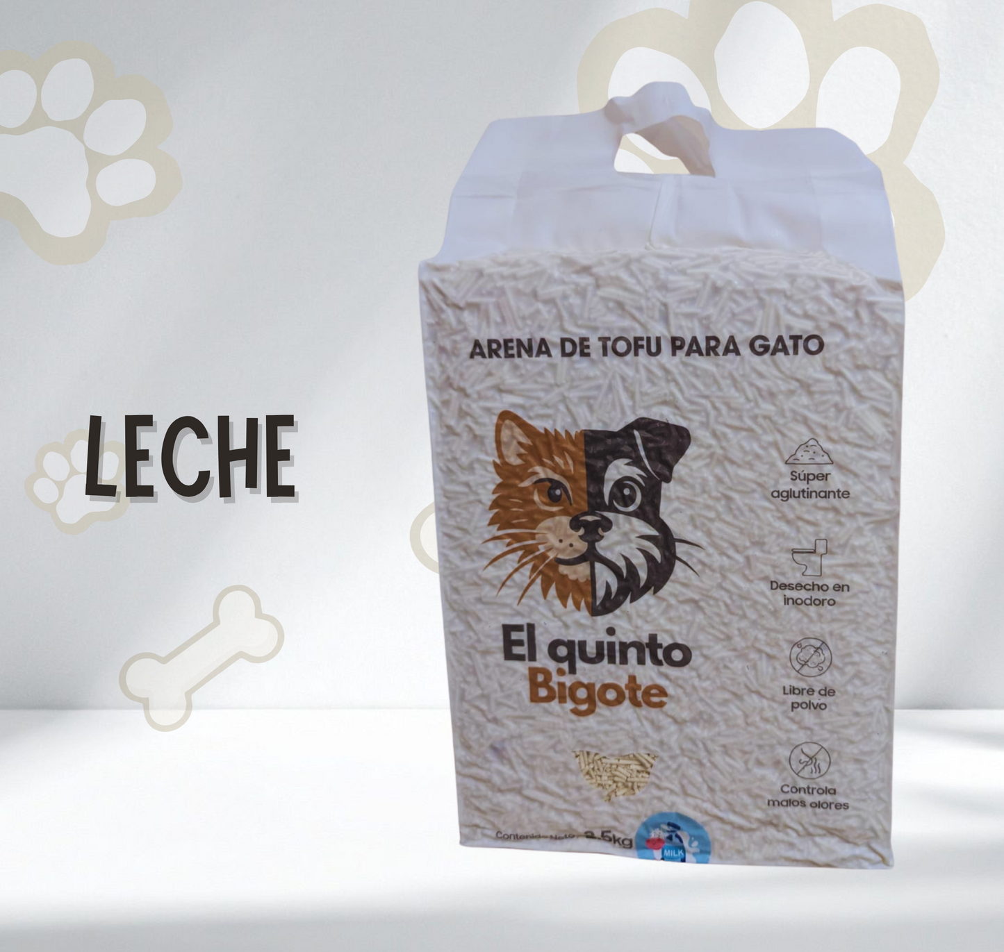 Arena de tofu para gato