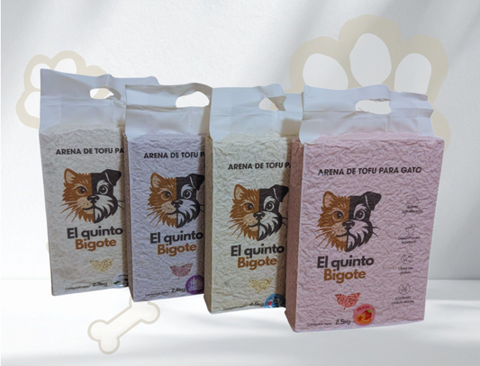 Arena de tofu para gato