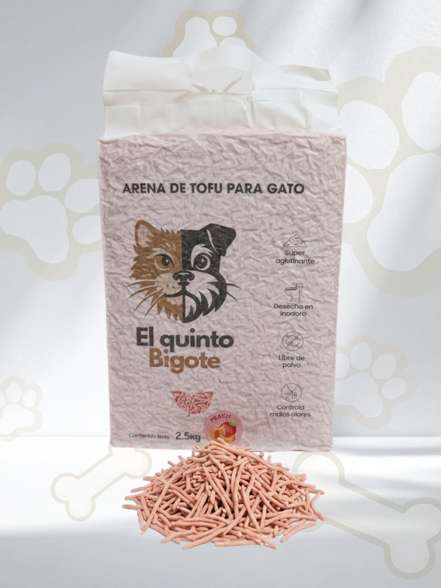 Arena de tofu para gato