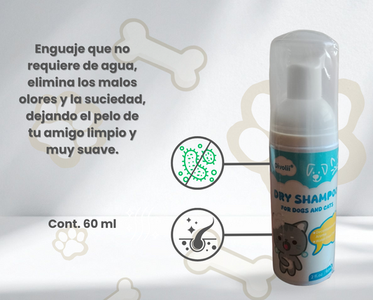 Shampoo en seco para perros y gatos